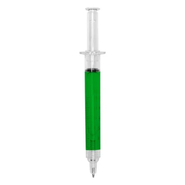  Ball pen "syringe" light green