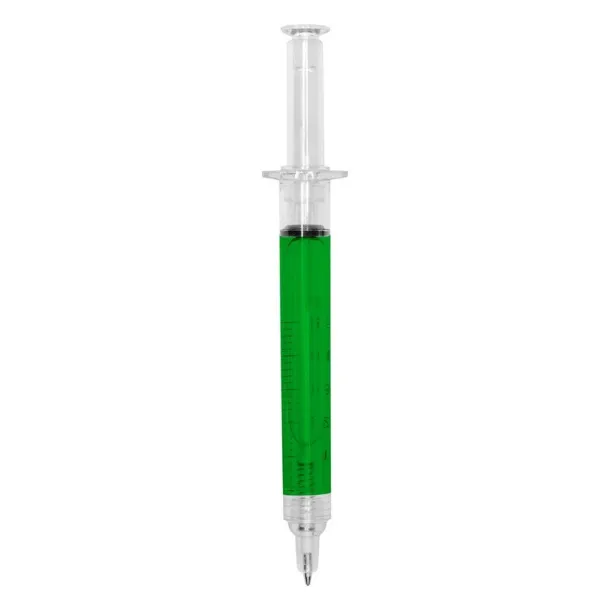  Ball pen "syringe" light green