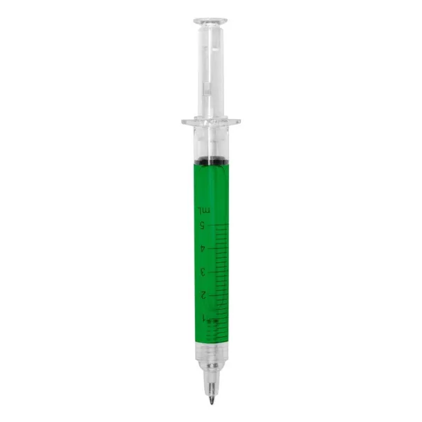  Ball pen "syringe" light green