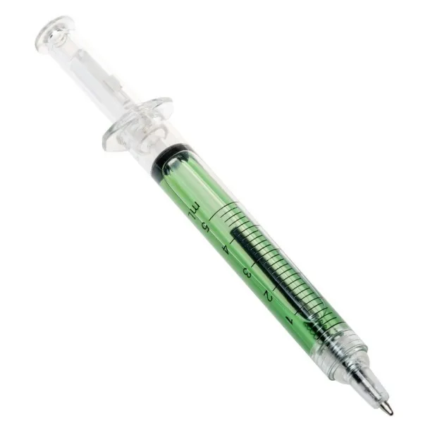  Ball pen "syringe" light green