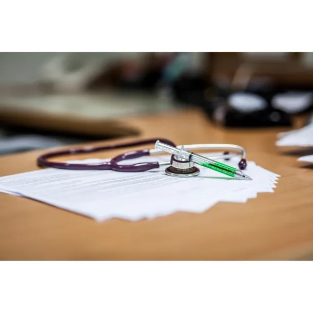  Kemijska olovka u obliku šprice Plava