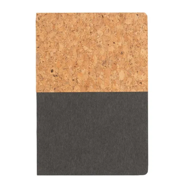  A5 cork & kraft notebook - XD Collection Black 