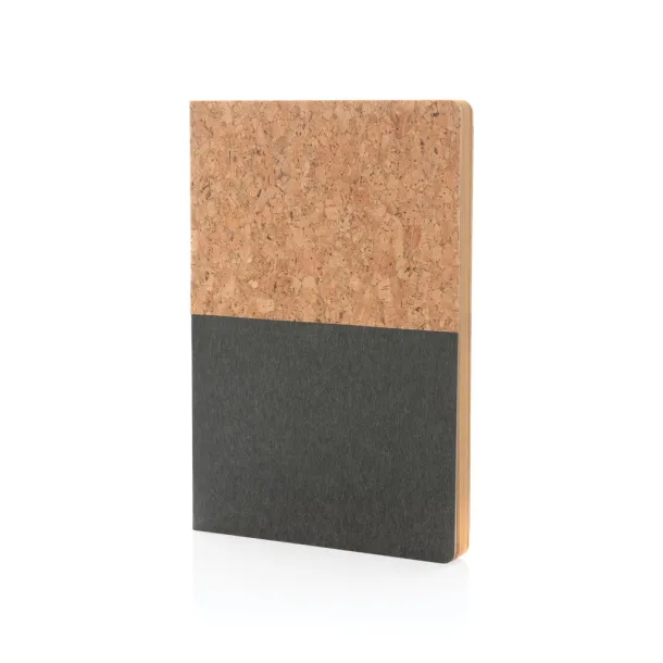  A5 cork & kraft notebook - XD Collection Black 