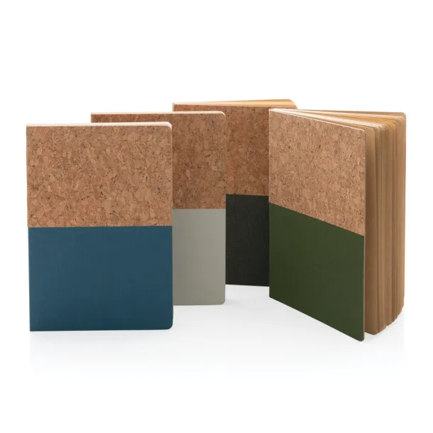  A5 cork & kraft notebook - XD Collection Black 