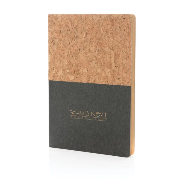  A5 cork & kraft notebook - XD Collection Black 