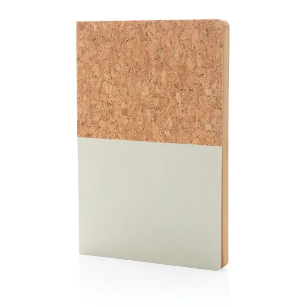  A5 cork & kraft notebook - XD Collection Mist white 