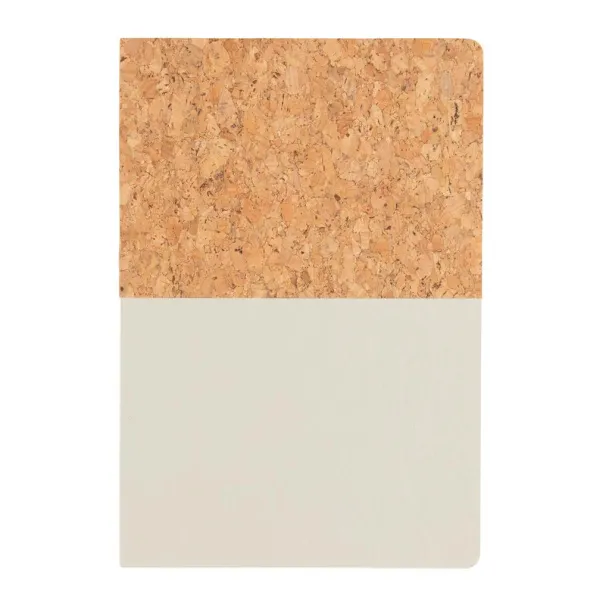  A5 cork & kraft notebook - XD Collection Mist white 