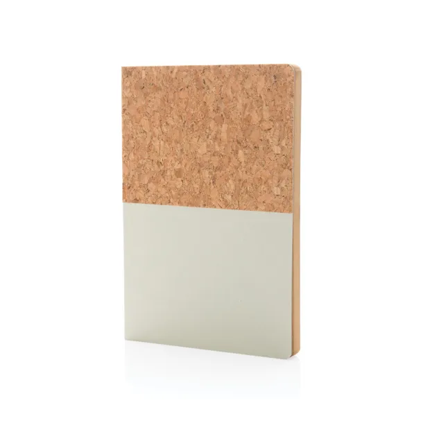  A5 cork & kraft notebook - XD Collection Mist white 