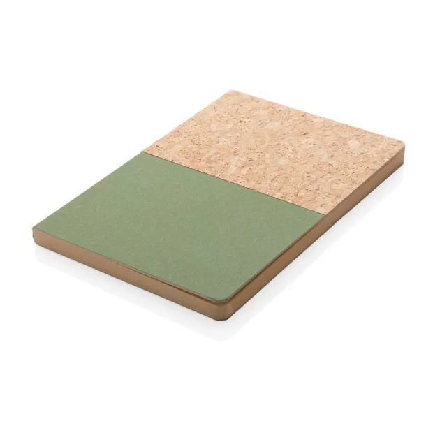  A5 cork & kraft notebook - XD Collection Green 