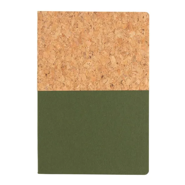  A5 cork & kraft notebook - XD Collection Green 