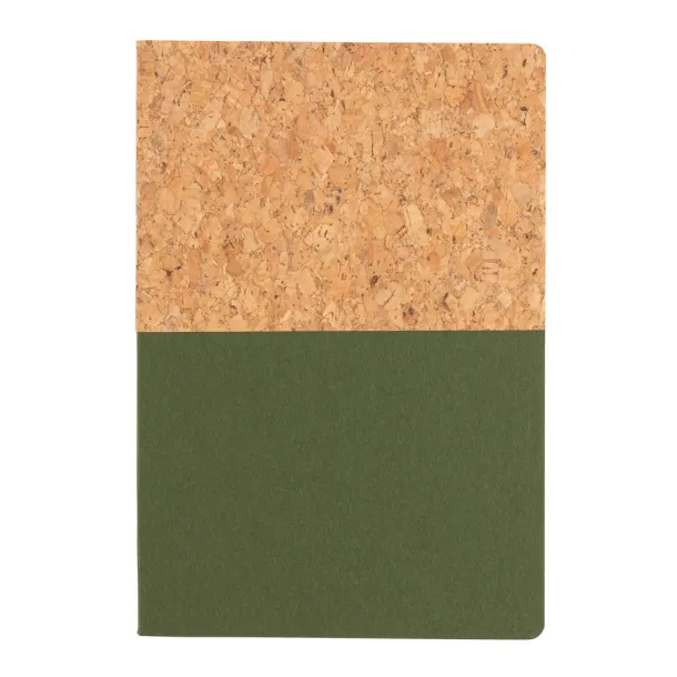  A5 cork & kraft notebook - XD Collection Green 