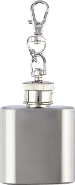 JULIA Stainless steel hip flask silver