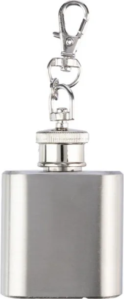 JULIA Stainless steel hip flask silver