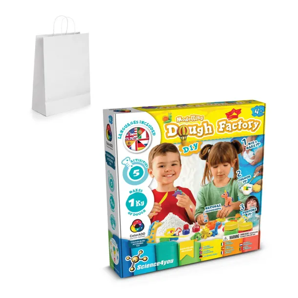 Modeling Dough Factory Kit III Edukativna igra isporučuje se s poklon vrećicom od kraft papira (100 g/m²)