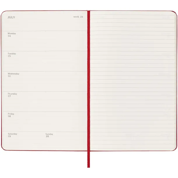 Moleskine 12M weekly L hard cover planner - Moleskine Scarlet red