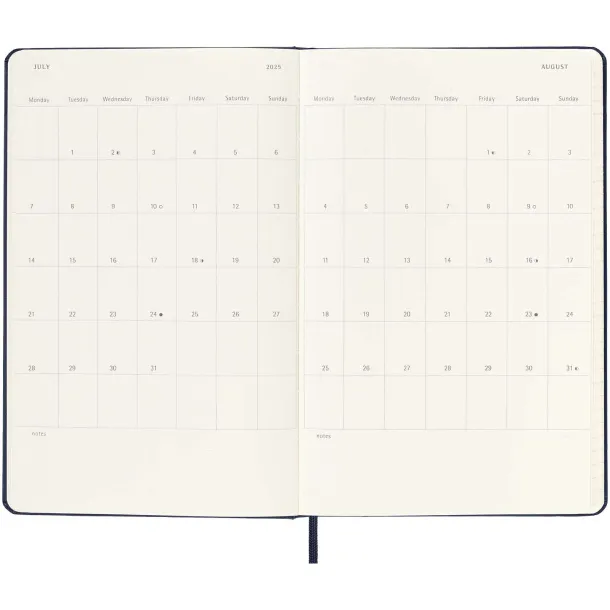 Moleskine 12M weekly L hard cover planner - Moleskine Sapphire blue