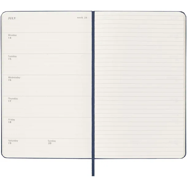 Moleskine 12M weekly L hard cover planner - Moleskine Sapphire blue
