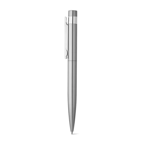 ALEXA 53% recycled stainless steel ballpoint pen with clip Satin silver