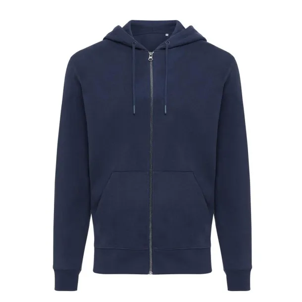  Iqoniq Abisko hoodie sa zatvaračem od recikliranog pamuka, 340 g/m² - iqoniq navy