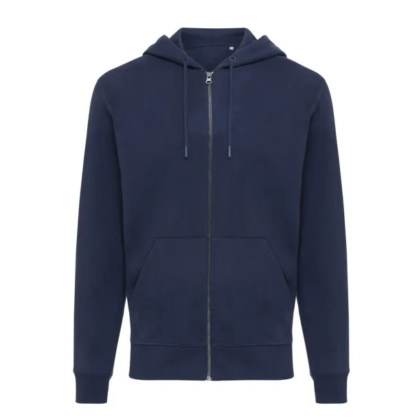  Iqoniq Abisko recycled cotton zip through hoodie - iqoniq navy