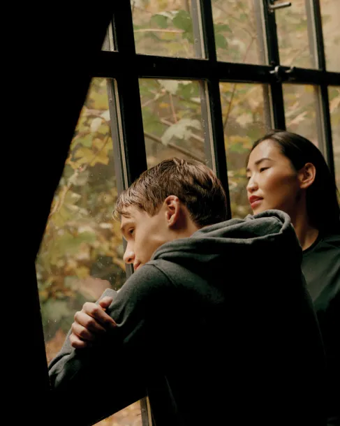  Iqoniq Abisko recycled cotton zip through hoodie - iqoniq heather anthracite