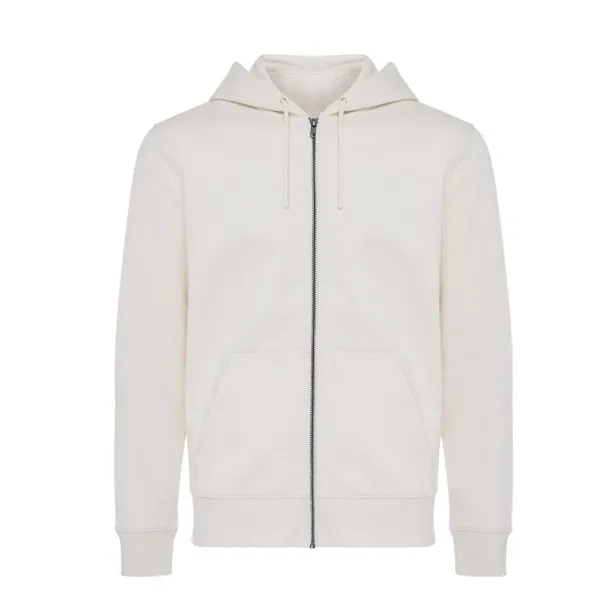  Iqoniq Abisko hoodie sa zatvaračem od recikliranog pamuka - iqoniq white 