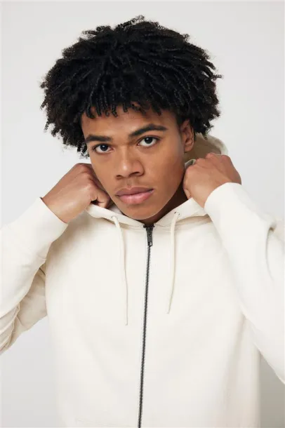  Iqoniq Abisko hoodie sa zatvaračem od recikliranog pamuka - iqoniq natural raw