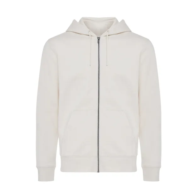  Iqoniq Abisko hoodie sa zatvaračem od recikliranog pamuka - iqoniq white 