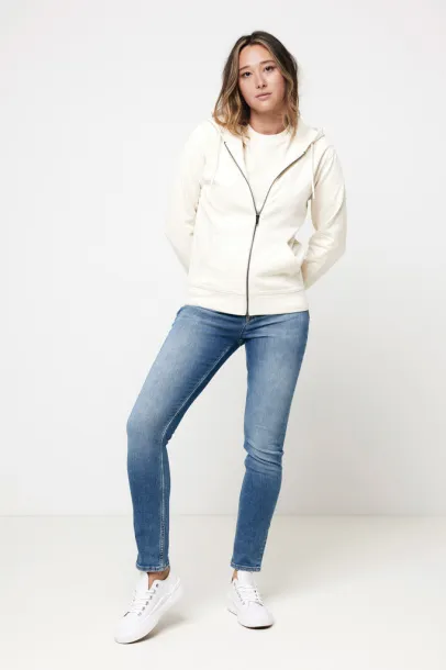  Iqoniq Abisko hoodie sa zatvaračem od recikliranog pamuka, 340 g/m² - iqoniq natural raw