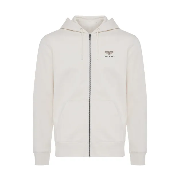  Iqoniq Abisko hoodie sa zatvaračem od recikliranog pamuka - iqoniq white 