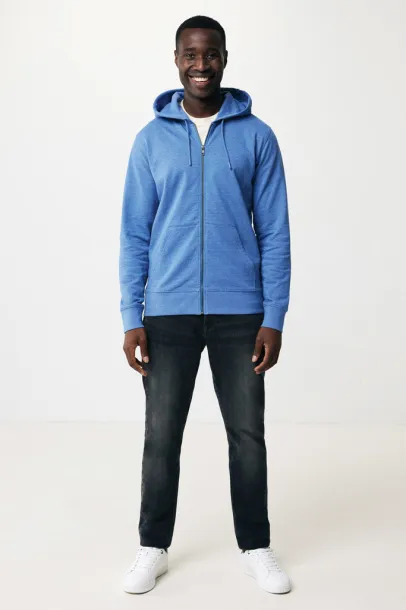  Iqoniq Abisko hoodie sa zatvaračem od recikliranog pamuka, 340 g/m² - iqoniq heather blue