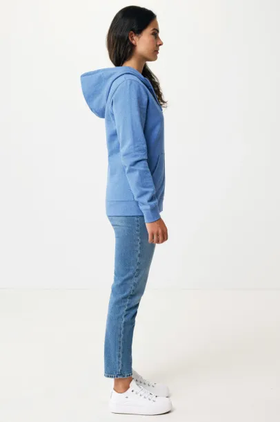  Iqoniq Abisko recycled cotton zip through hoodie - iqoniq heather blue