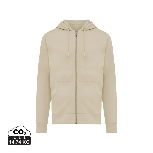  Iqoniq Abisko hoodie sa zatvaračem od recikliranog pamuka, 340 g/m² - iqoniq desert