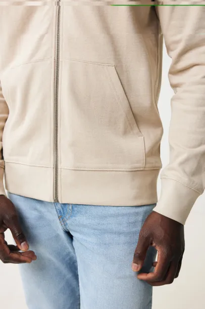  Iqoniq Abisko hoodie sa zatvaračem od recikliranog pamuka, 340 g/m² - iqoniq desert