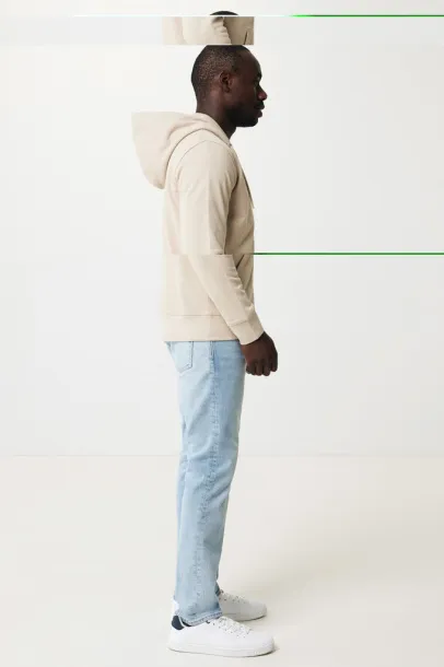  Iqoniq Abisko hoodie sa zatvaračem od recikliranog pamuka, 340 g/m² - iqoniq desert