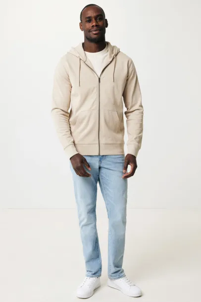  Iqoniq Abisko hoodie sa zatvaračem od recikliranog pamuka, 340 g/m² - iqoniq desert