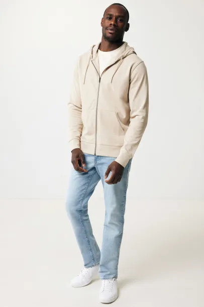  Iqoniq Abisko hoodie sa zatvaračem od recikliranog pamuka, 340 g/m² - iqoniq desert
