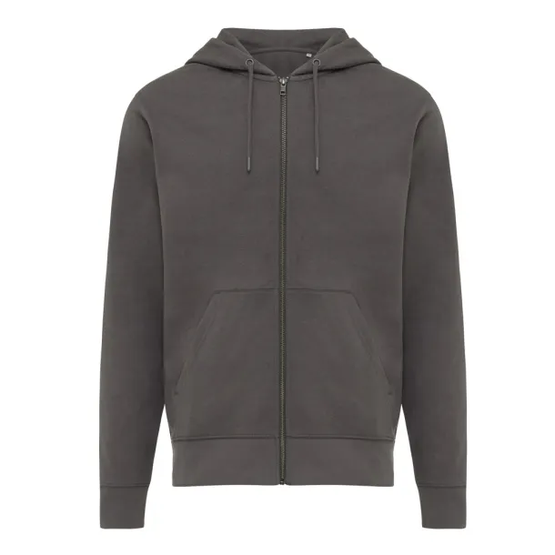  Iqoniq Abisko hoodie sa zatvaračem od recikliranog pamuka, 340 g/m² - iqoniq anthracite