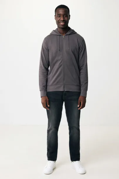  Iqoniq Abisko hoodie sa zatvaračem od recikliranog pamuka, 340 g/m² - iqoniq anthracite