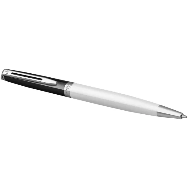 Hemisphere colour blocking ballpoint pen with palladium trim (blue ink) - Waterman White Solid black