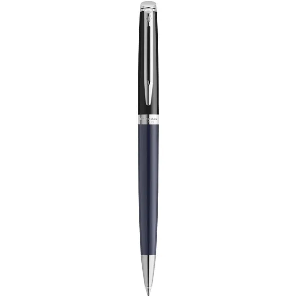 Hemisphere colour blocking ballpoint pen with palladium trim (blue ink) - Waterman Blue Solid black