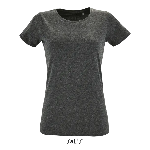 SOL'S REGENT FIT SOL'S REGENT FIT WOMEN ROUND COLLAR FITTED T-SHIRT - 150 g/m² - SOL'S Charcoal Melange