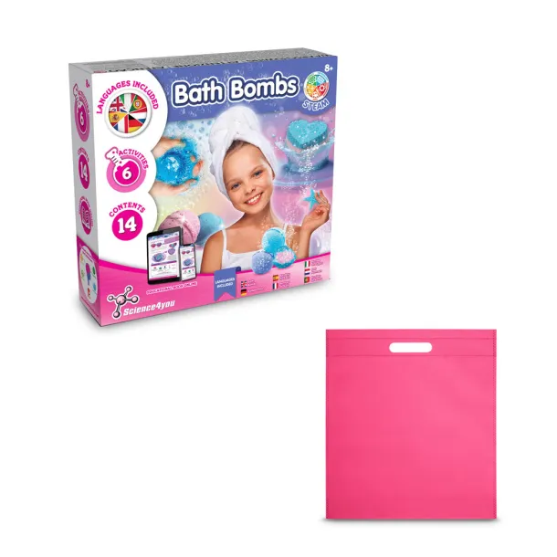 Bath Bombs Kit IV Educational toy supplied with a non-woven gift bag (80 g/m²) Pink