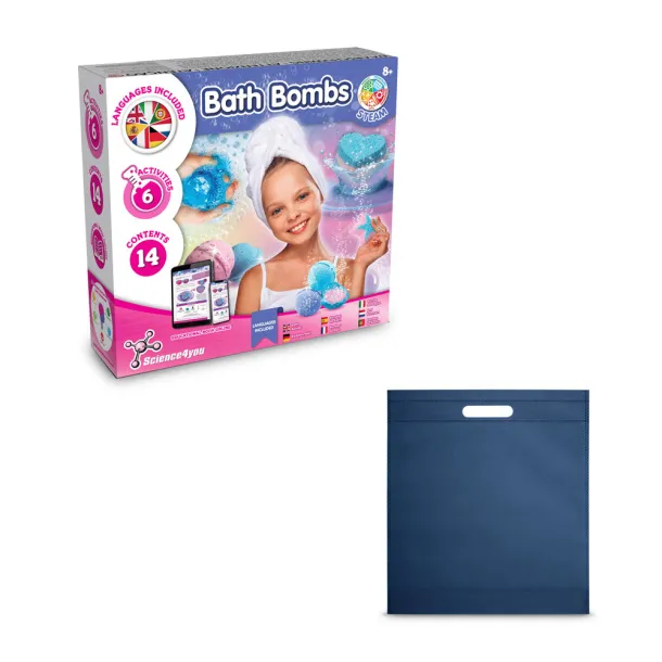 Bath Bombs Kit IV Educational toy supplied with a non-woven gift bag (80 g/m²) Blue