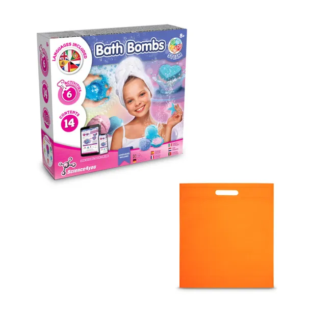 Bath Bombs Kit IV Educational toy supplied with a non-woven gift bag (80 g/m²) Orange