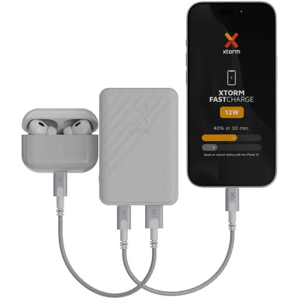 Xtorm Go2 12W 5.000 mAh fast charge power bank - Xtorm White