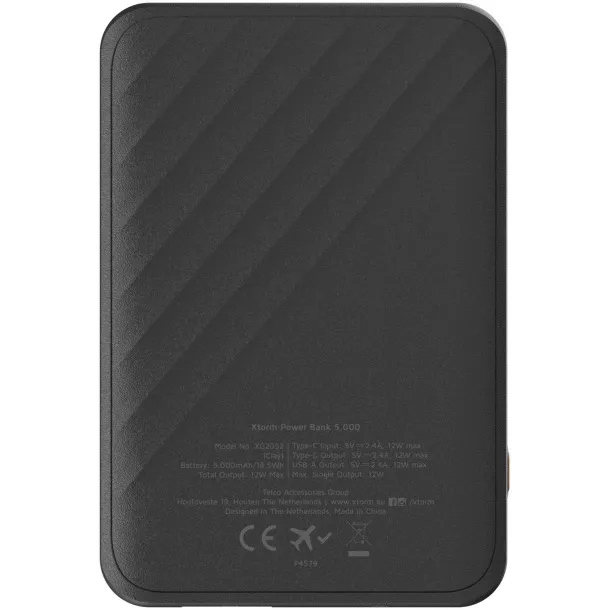 Xtorm Go2 12W 5.000 mAh fast charge power bank - Xtorm Solid black