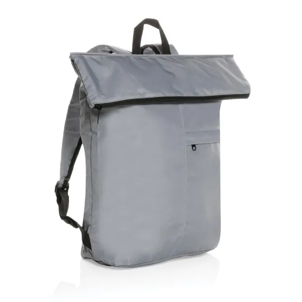  Dillon AWARE™ RPET lighweight foldable backpack - XD Collection Siva