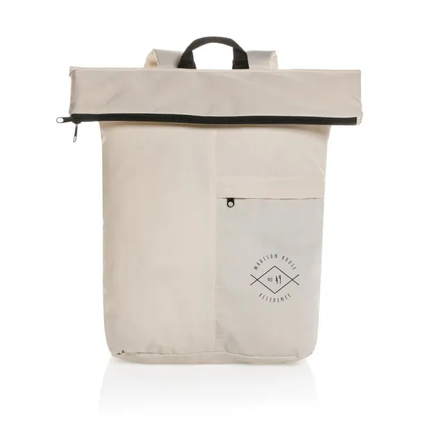  Dillon AWARE™ RPET lighweight foldable backpack - XD Collection off white
