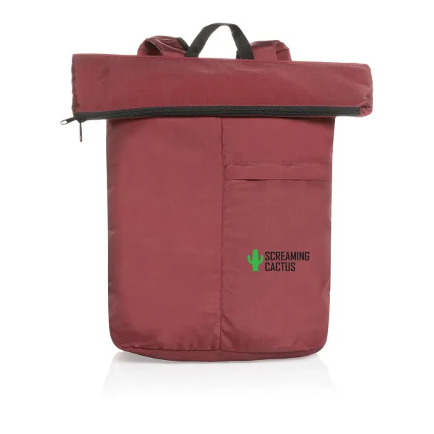  Dillon AWARE™ RPET lighweight foldable backpack - XD Collection Red 